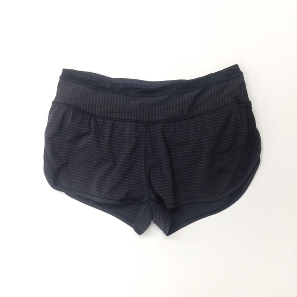 lululemon athletica Pants - Lululemon Run Times Shorts Black Pinstripe 6